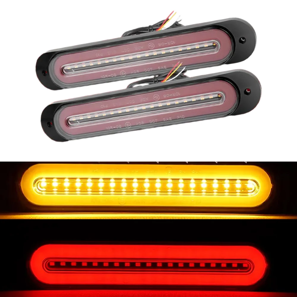 driving red low brightness+brake red high brightness 68LED taillights turn signal lights fit for SUVs, trucks, trailers, trucks