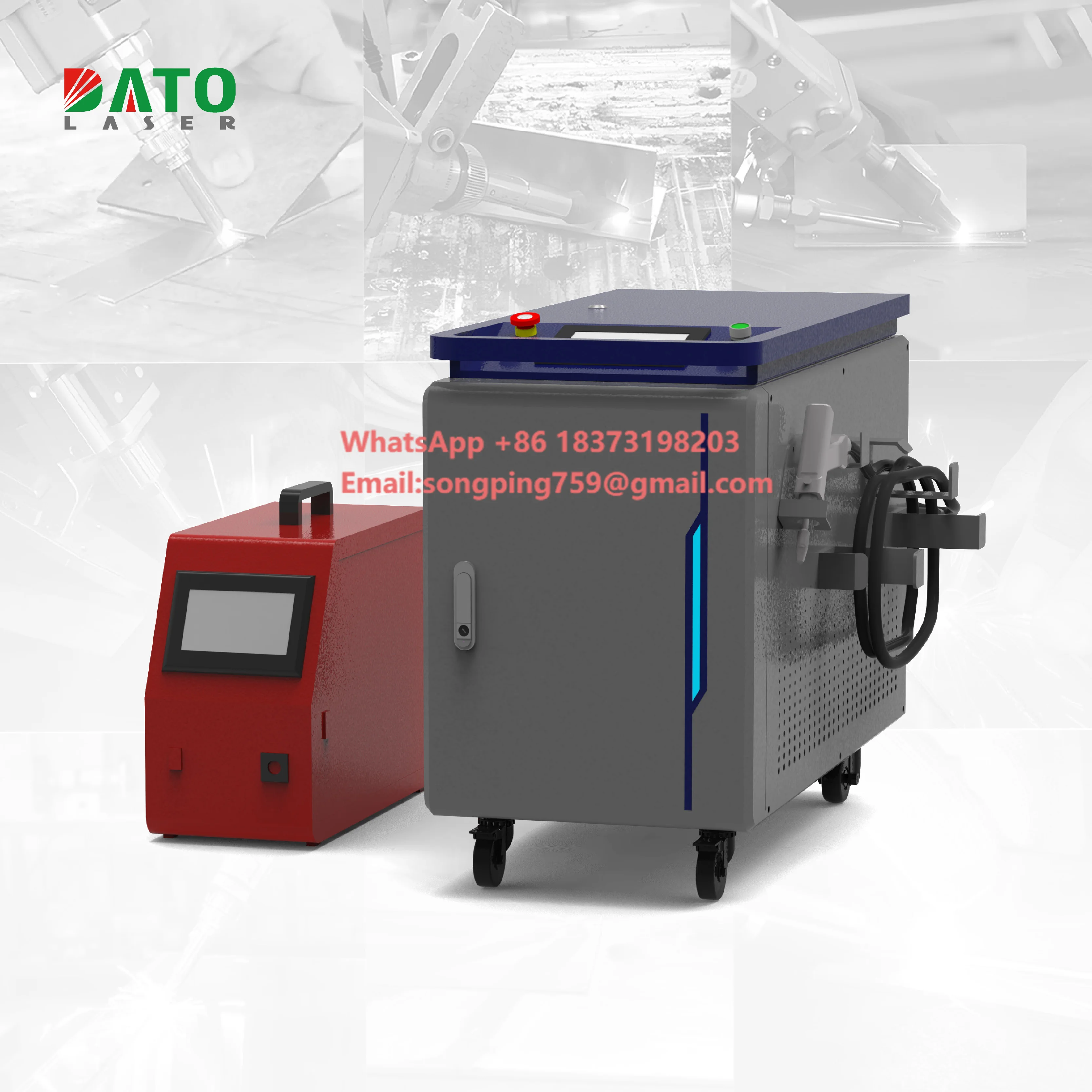 Dato Fiber La ser Welding Machine 1000W 1500W Fiber Handy Las er Welder for Metal Hand Held G un USED