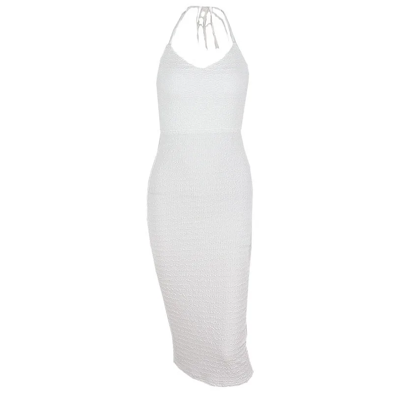 Ins 2025 Herbst Neues Produkt Sexy Low-cut V-ausschnitt Ausgehöhlte Backless Neck Strap Medium und Lange Split Kleid frauen