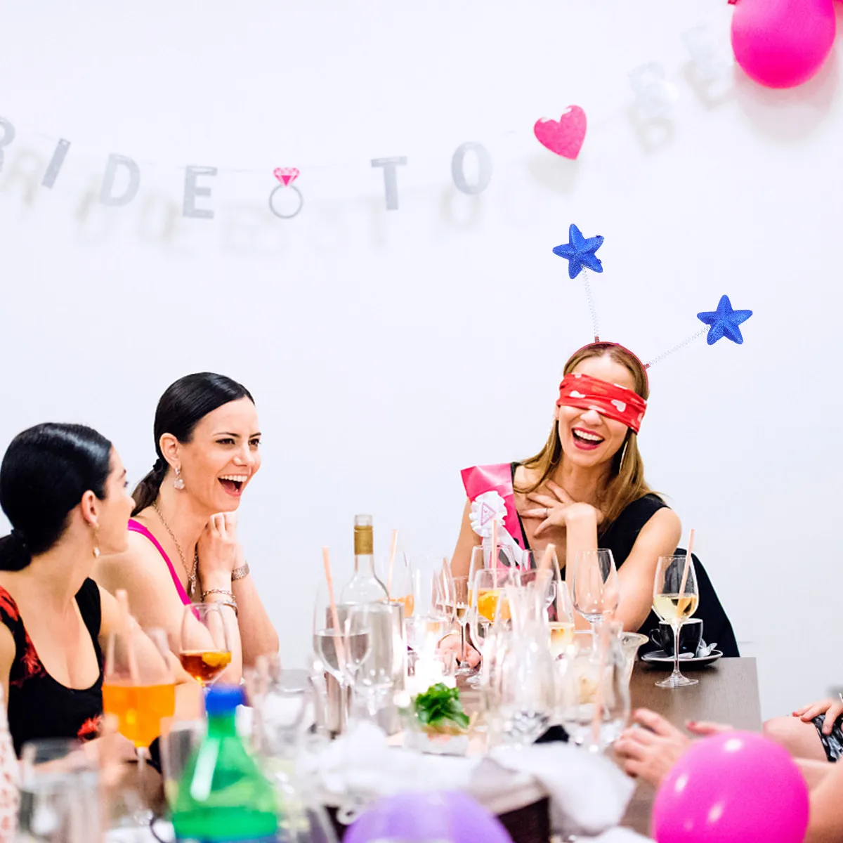 

Набор из 6 модных ободков для волос в форме персикового сердца с блестящими шариками для фестивалей, костюмированных вечеринок, косплея, фотосессий, легкие аксессуары