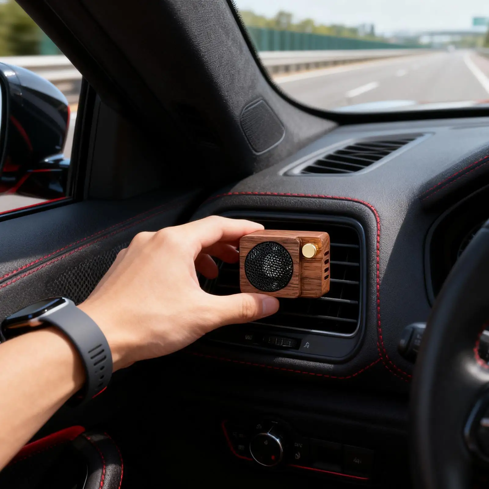 

Car Air Freshener Perfume Aromatherapy Decoration Outlet Wood Speaker Car Diffuser For Auto Interior Living Room Toilet Men