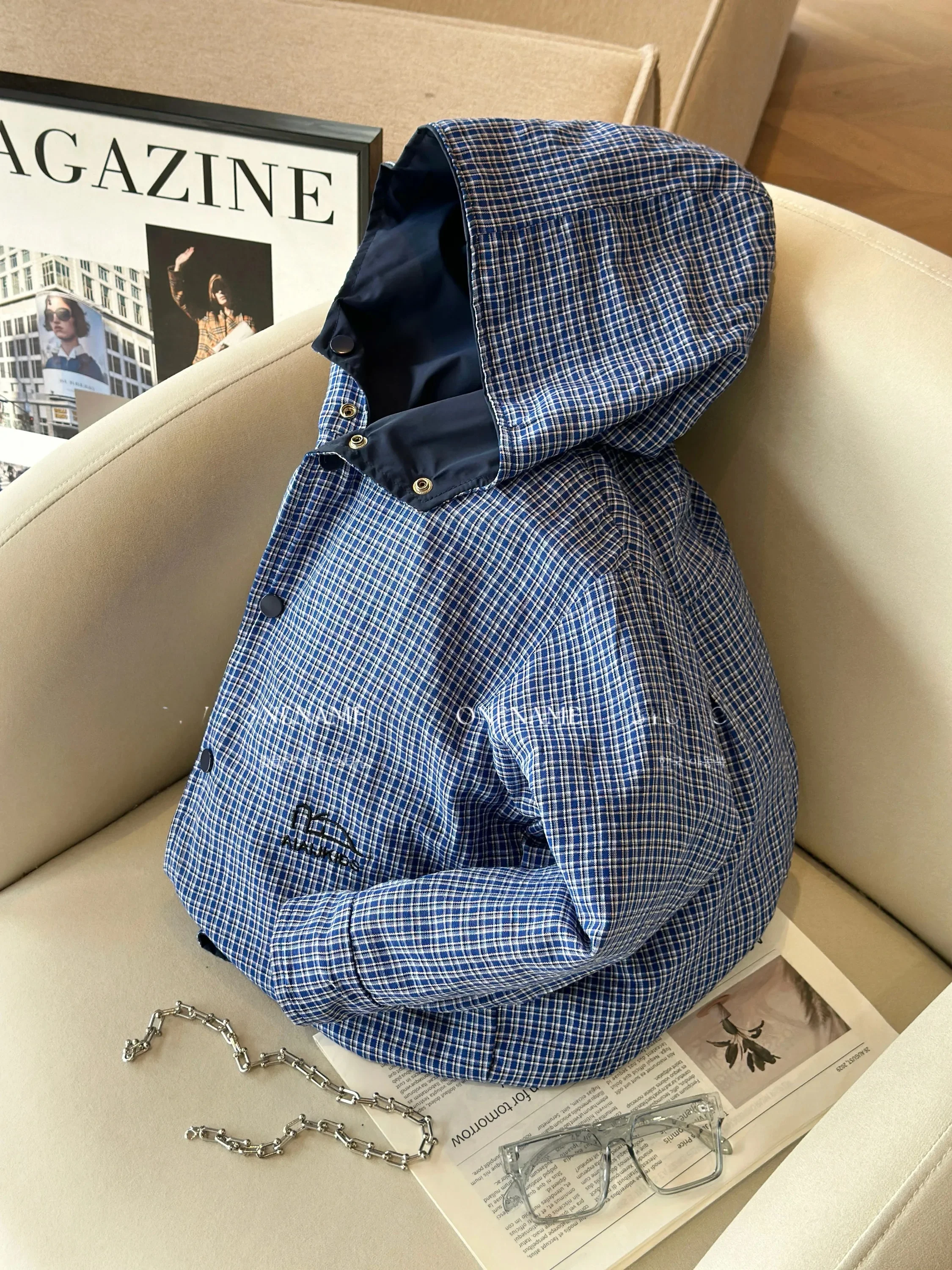 chaqueta-con-capucha-reversible-a-cuadros-unisex-para-ninos-abrigo-deportivo-para-senderismo-al-aire-libre-mezcla-de-algodo