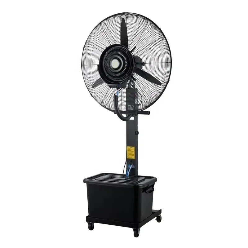 Quality 110v 220v 26 inch 30 inch big standing  oscillation mist fan with water spray for commercial and industrial