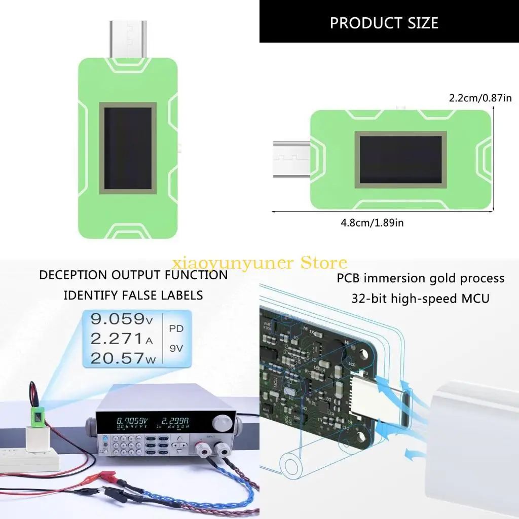 

P9JB CT02 зарядное устройство USB C Тестер емкость Мультиметровый USB -ток -метр тестер ЖК -дисплей