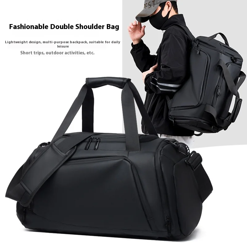 

Large Travel Backpack for Men Women , 40L Waterproof Carry On Bag, Business Hiking Gym Sports Bag with Wet Dry Pockets