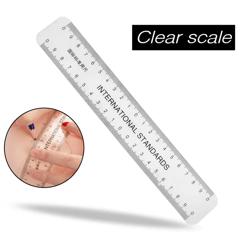 Eyebrow Embroidery Ruler Plastic Curved Semi Permanent Makeup Guide Brow Ruler Stencil Universal Tattoo Measure Tools