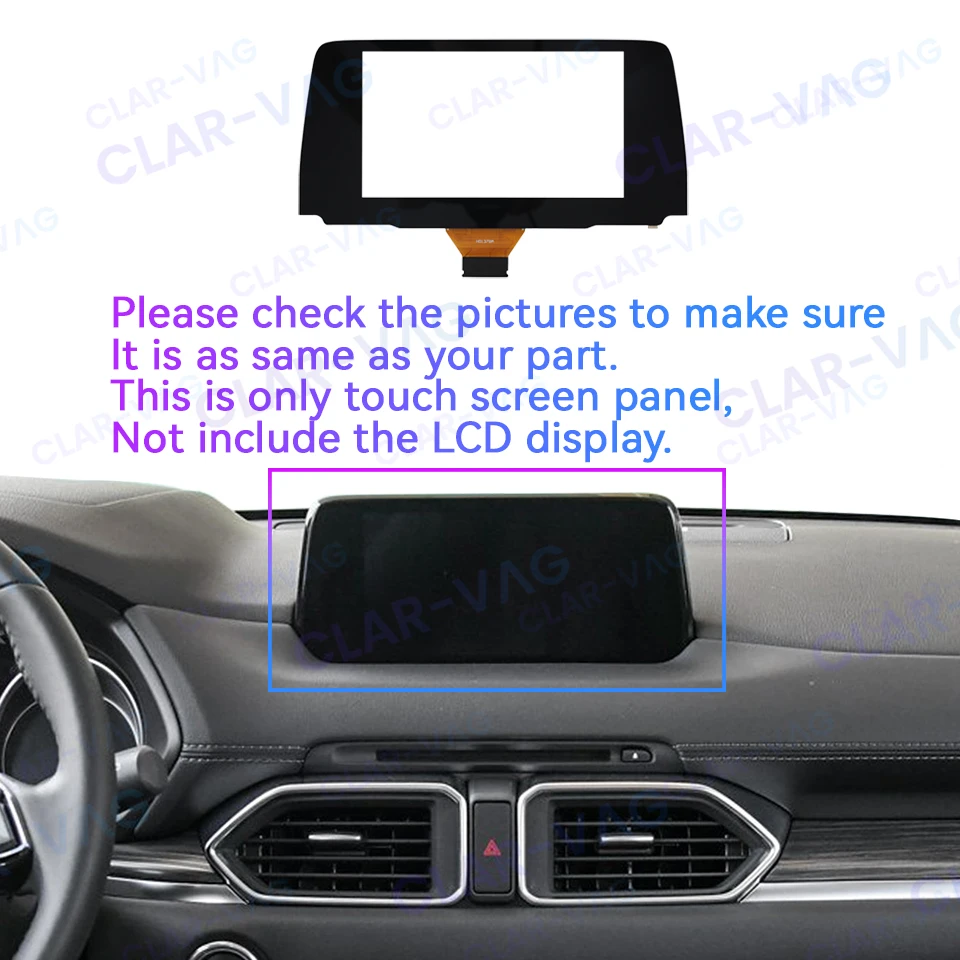 7 Inch Touch Screen Glass Digitizer 50 Pins For Mazda CX-5 2017-2021 Car DVD Multimedia Player Navigation Radio