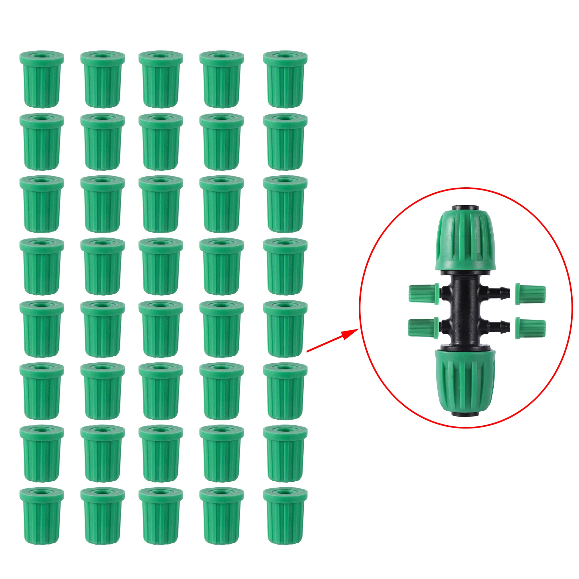 

Garden Water Connector System Fittings End Cap 1/4" Fittings End Cap 4~5mm Barbed Connector Waterstop End Plug