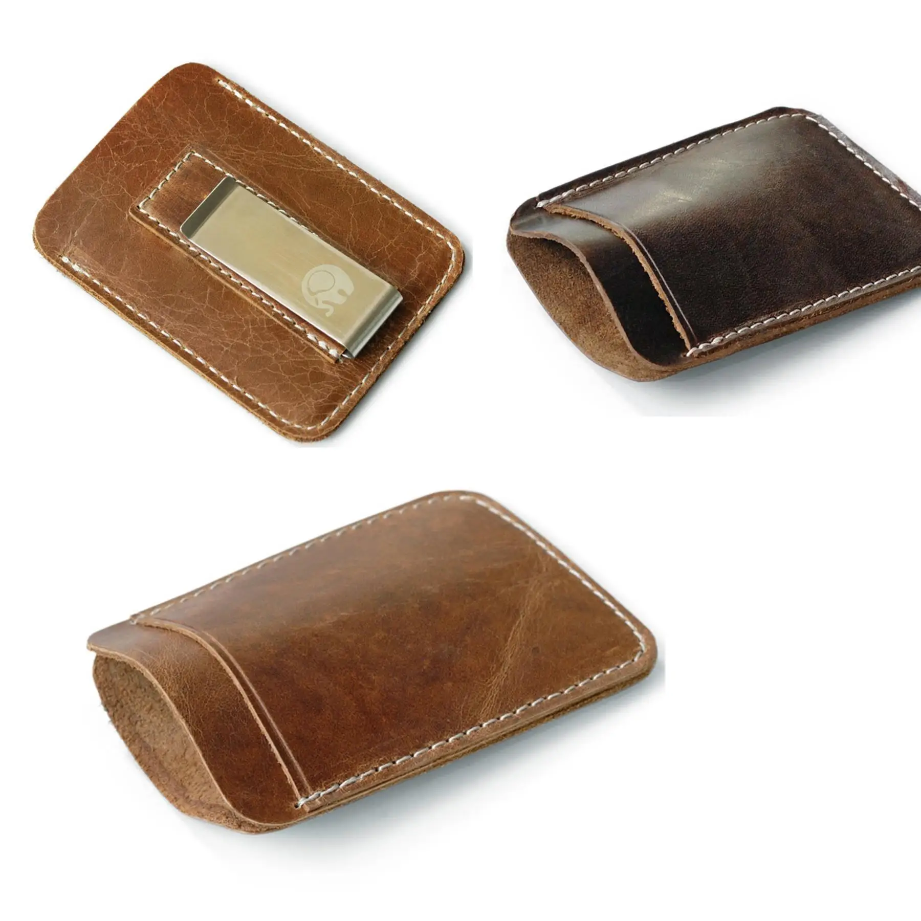 New Genuine Leather Mini Men‘s Wallet High Quality Card Clip Minimalist Wallet Leather Portable Bank Cardholder Wallet For Men