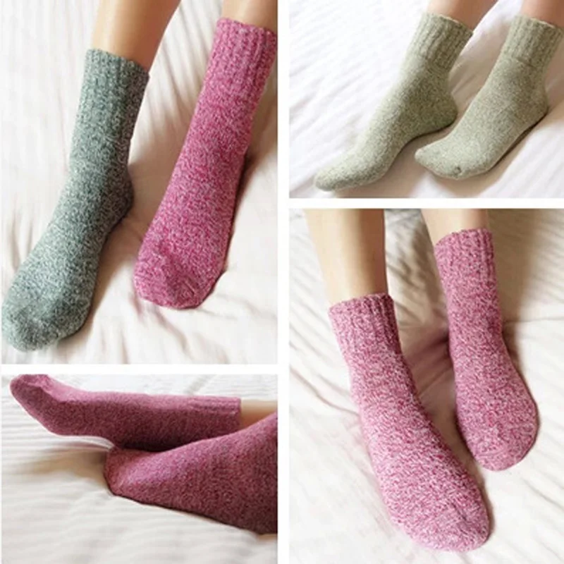 

Spring Winter Sport Socks Women Thick Wool Socks Female Lovely Cute Warm Soft Fitness Gym Cycling Yoga Socks Lady