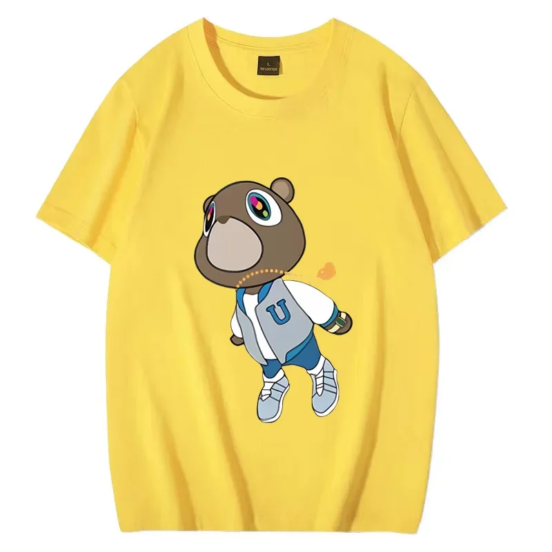 Kanye West Graduation Bear Classic Graphics T-Shirt Men Women \' s Summer Top fashion clothes Cotton Oversized Unisex Tee shirts