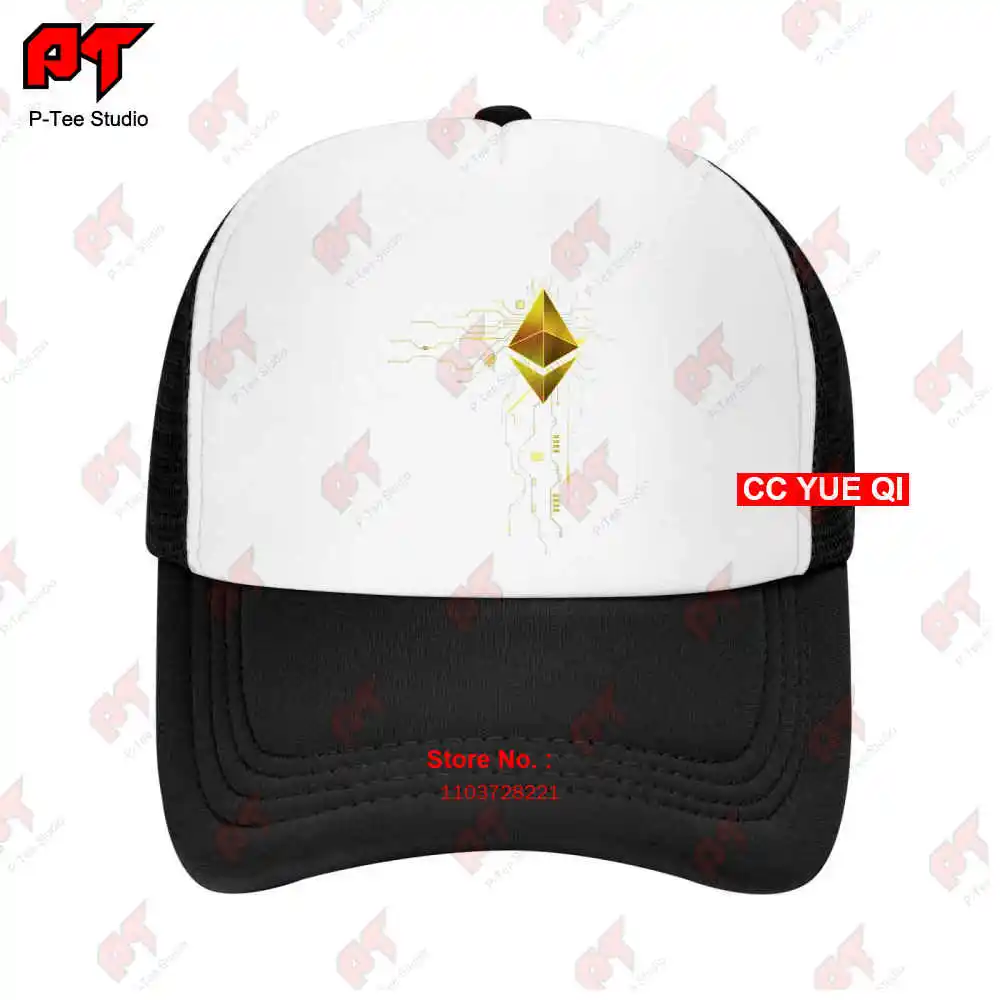 Ethereum Gold Eth Heart Baseball Caps Truck Cap IJZX