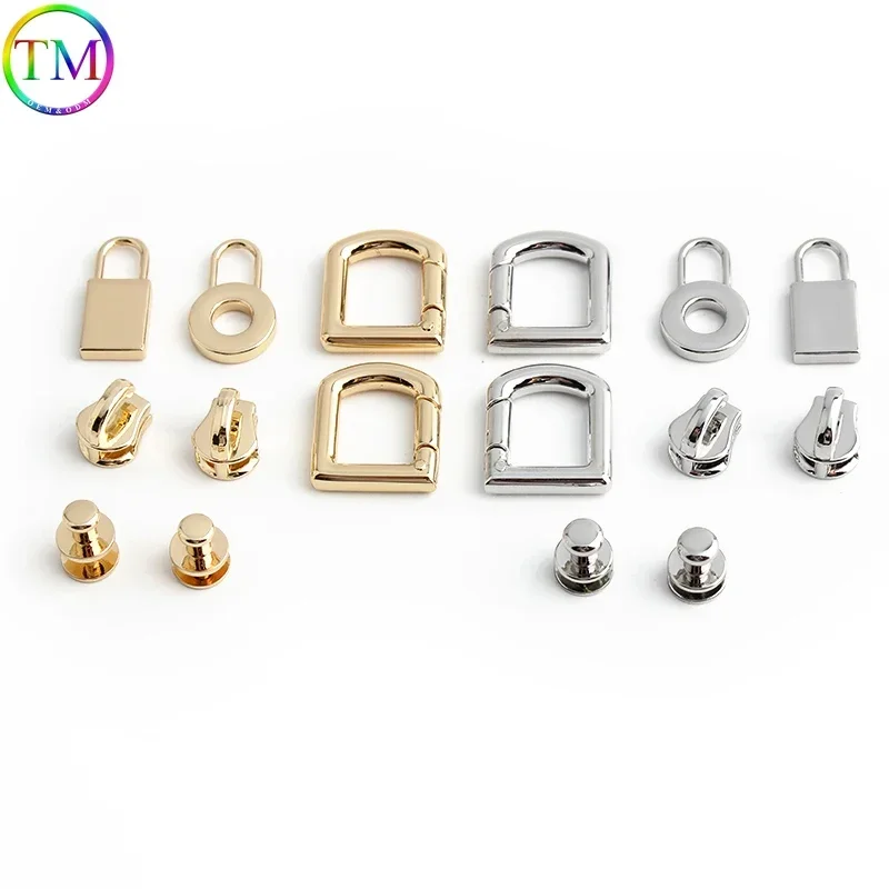 Gold Silver Metal Turn Lock Push Clasp Twist Fashion Swivel Clasp Lock Buckle For A Set Of Locks Craft Bag Hardware Accessories