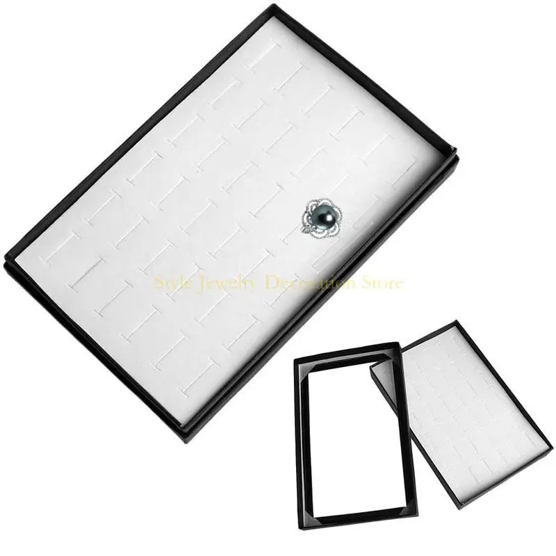 

D46E Multiple Ring Holder Jewelry Tray Studs Earring Holder Storage Box