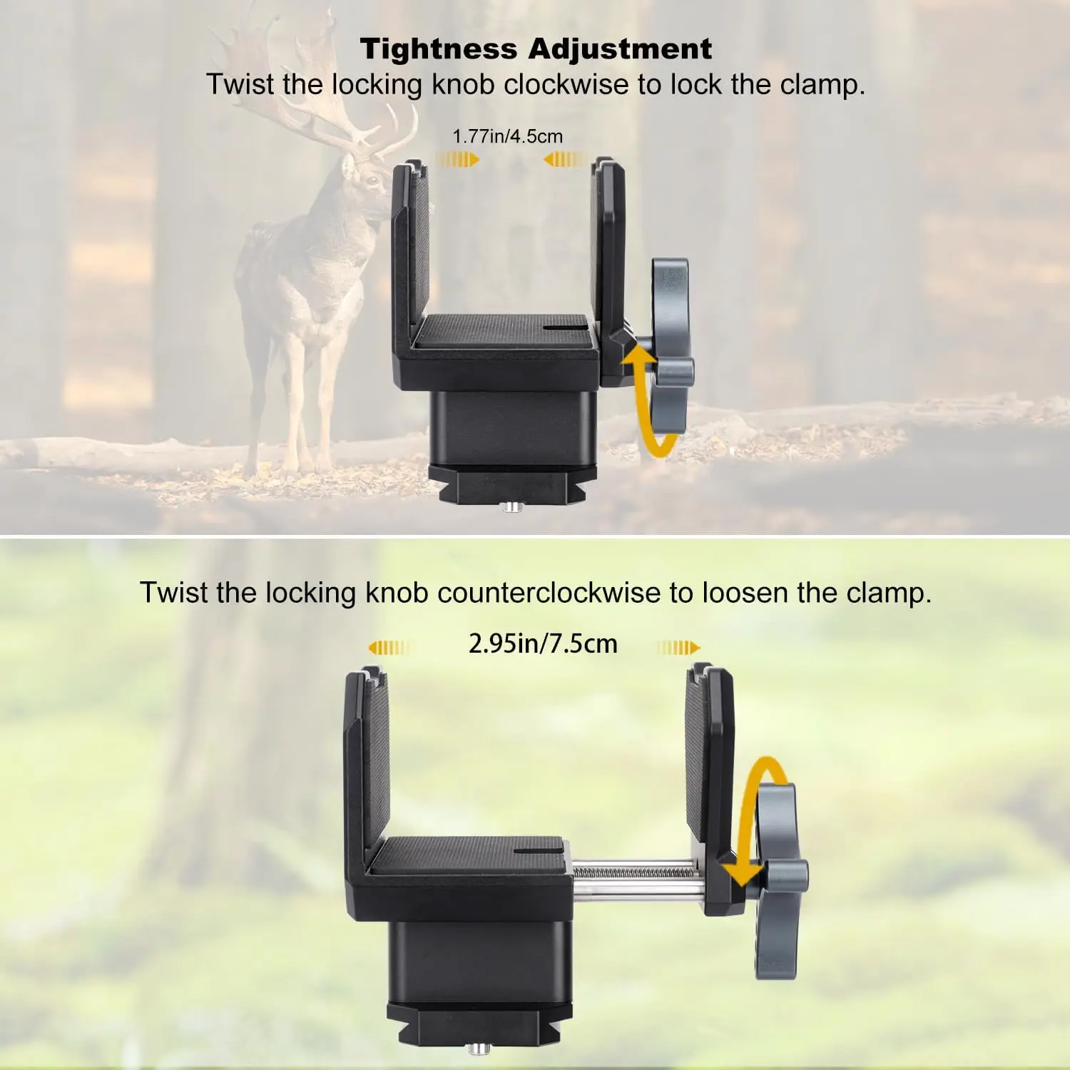 Shooting Saddle Clamp Tripod Rifle Clamp Arca Swiss Rifle Saddle Mount with Quick Release Plates Rail for Hunting and Shooting G