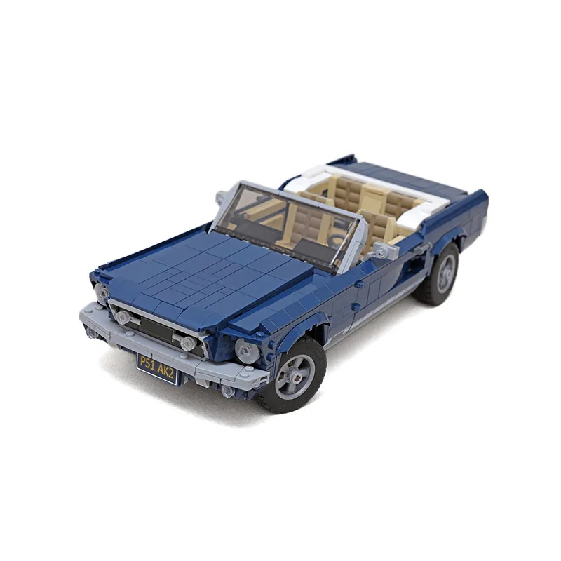 NEW Creative Expert MOC Fords 10265 Mustang Convertible Alternate Building Blocks Sports Cars DIY Bricks Model Toys Children Gif