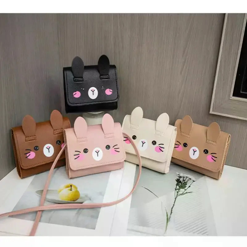 Kids Mini Handbag Cute PU Shoulder Bag For Girls Princess Coin Purse Wallet