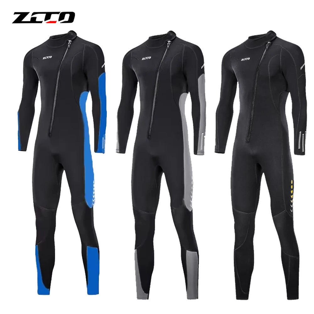 

3MM Neoprene Wetsuit Women Men Diving Long Sleeve Scuba Diving Snorkeling One-piece Surfing Fishing Thermal Swimwear Diving Suit