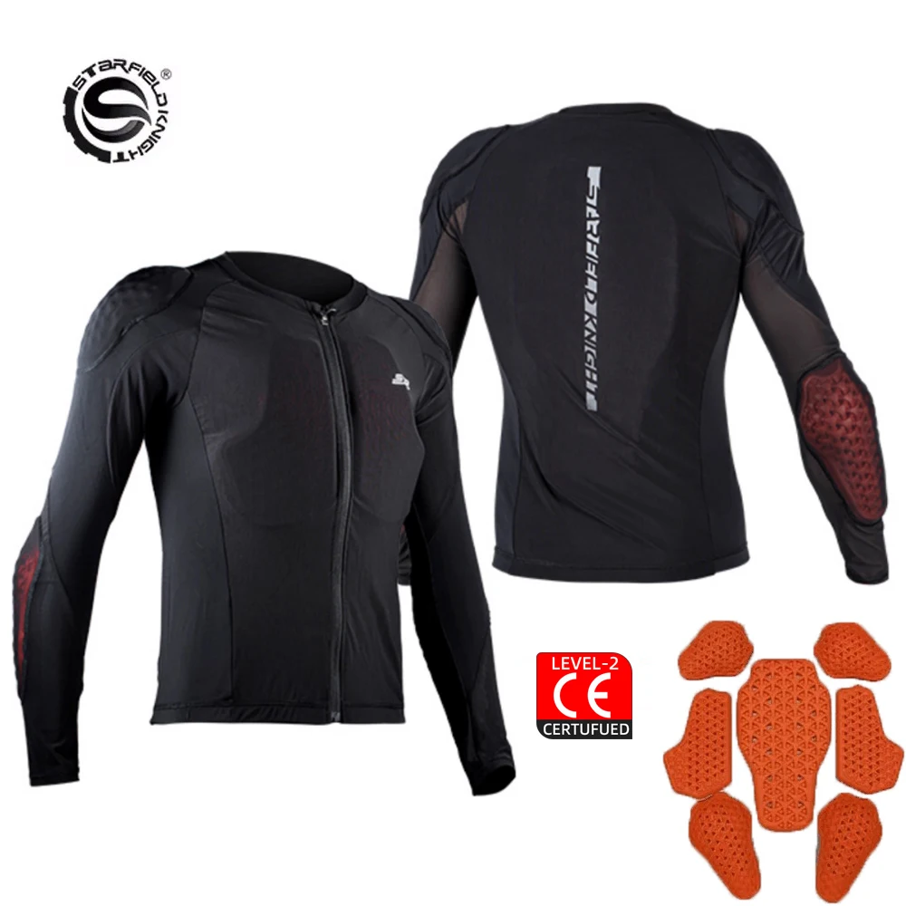 

Men's Motorcycle Body Armor Jacket Men CE 1-2 Approved Body Protector Impact Resistant Riding Gear for Motocross Off Road Street