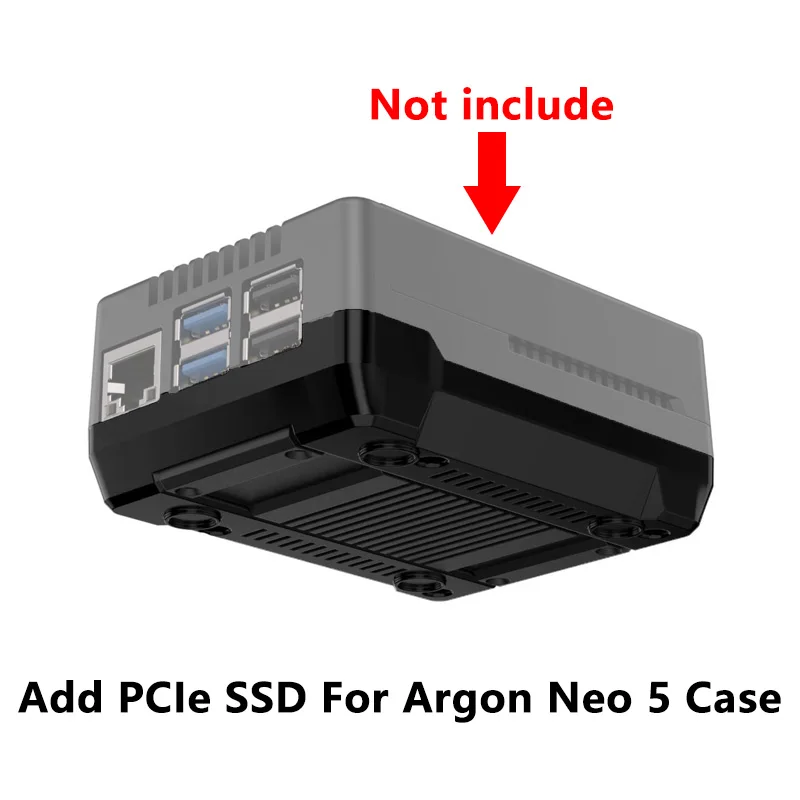 Imagem -06 - Raspberry pi Argon Neo Placa de Expansão Case Não Incluído Nvme Pcie Ssd Compatível 2230 2242 2280 M.2 Nvme