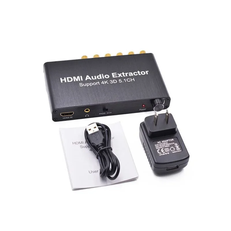 5.1CH 4K 3D HDMI-compatible Audio Extractor Decode Coaxial To RCA