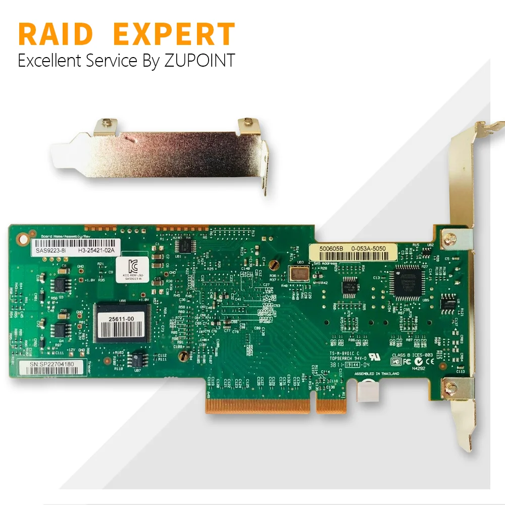 ZUPOINT-tarjeta controladora RAID LSI 9210-8i, 6Gbps, PCI E, SAS, SATA, HBA, FW:P20, 9211-8i, modo ZFS, FreeNAS, tarjeta expansora sin RAID