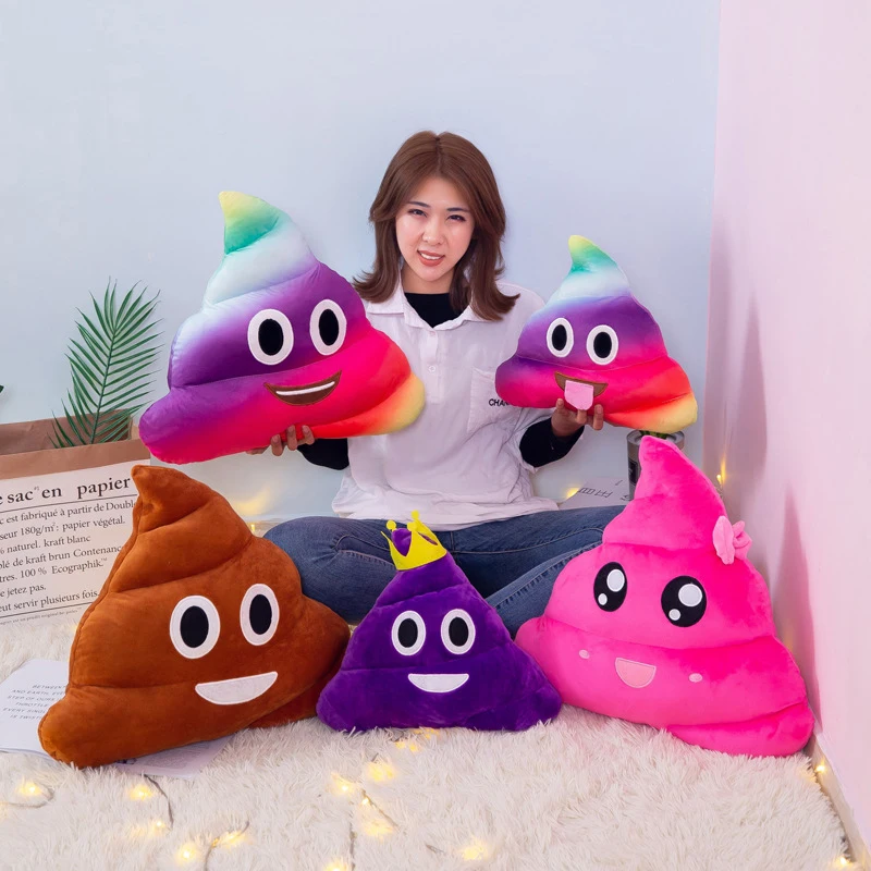 35cm Funny Poop Cushion Plush Pillow Cute Face Expression Shit Doll Stuffed Toy Soft Plush Toy Home Decor Gift Birthday Gift