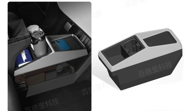 

Органайзер для ящика для хранения на центральной консоли для Tesla Cybertruck, экологически чистый силиконовый лоток для аксессуаров для средней дорожки,