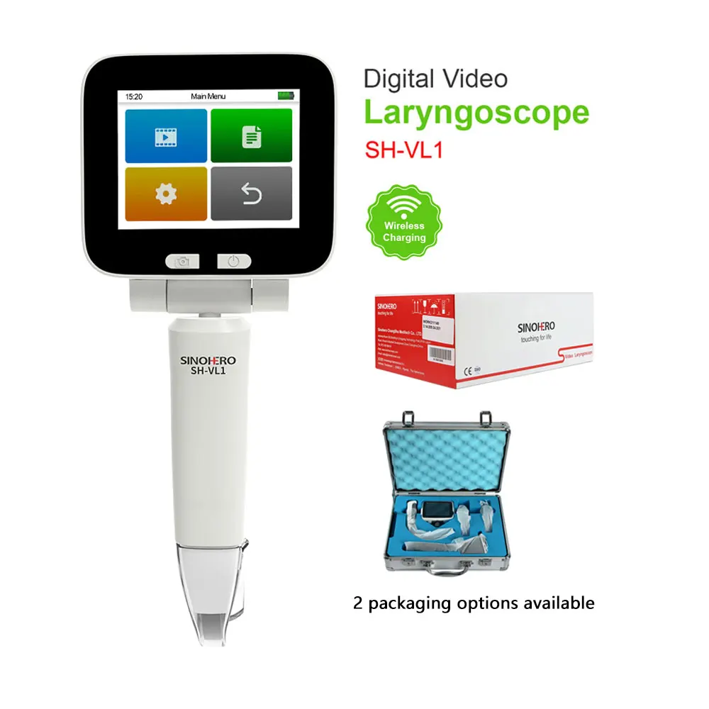 

Digital Video Laryngoscope with 4PCS Blades or Neonate Child Adult Blade Full Touch Screen Surgery intubating Flexible Miller