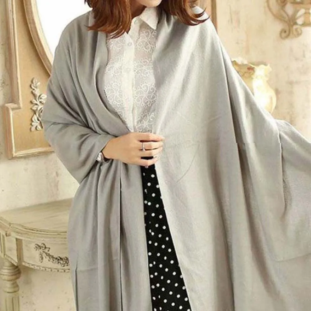 

Large Polyester Classic Wool Scarf Soft Windproof Solid Color Shawl Warmer Korean Style Long Neckscarf with Tassel Autumn