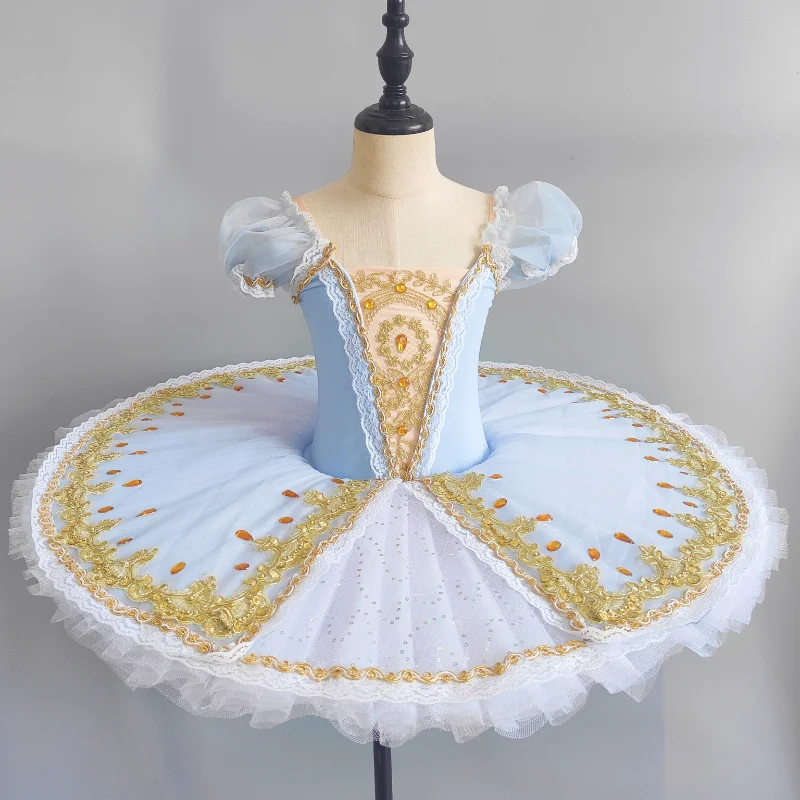 Ruoru New Professional Ballet Tutu Girls Platter Pancake Tutu Ballerina Party Dress Adult Women Child Kids Ballet Dance Costume