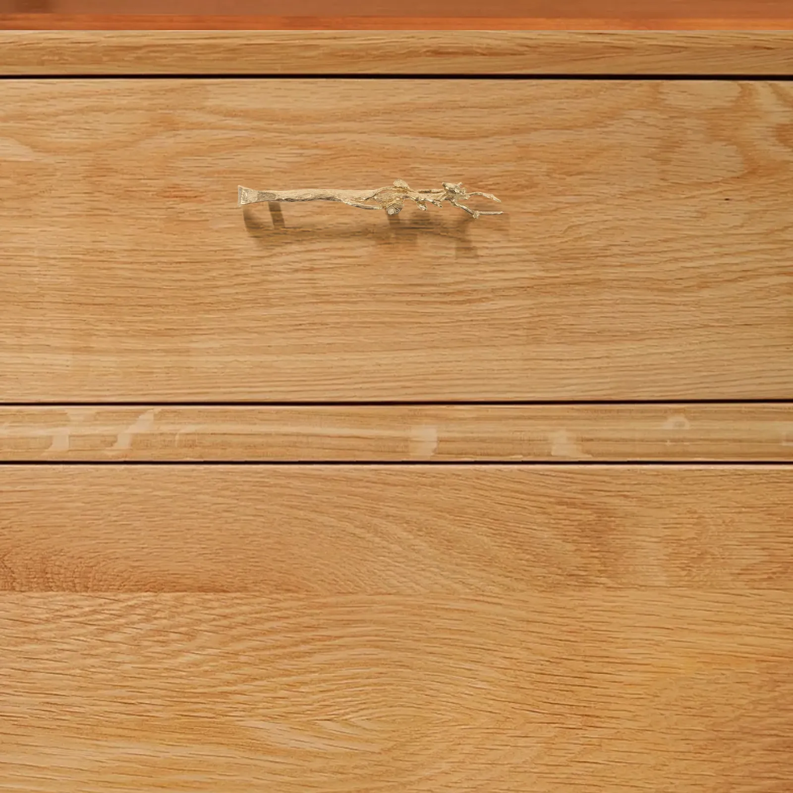 Brass Cabinet Handle Pull Decorative Vintage Bird on Branch Design for Dressers Drawers Kitchen Hardware Yellow Brass