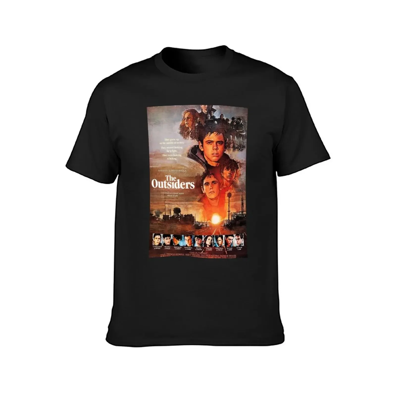 The Outsiders (1983) Camiseta Oversized Nova Edição Anime Roupas Mens Camisetas Gráficas Hip Hop