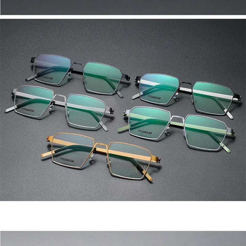 جديد الدنمارك العلامة التجارية التيتانيوم وصفة طبية خفيفة الوزن نظارات الرجال لا المسمار القراءة مربع النظارات 9628 نظارات Gafas الإطار