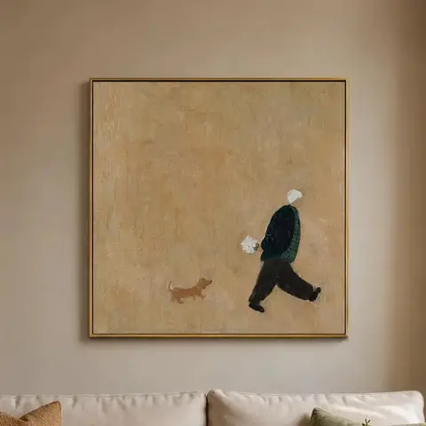 Echoes of Simplicity – Modern Wabi-Sabi Textured Painting | Earthy Minimalist Hallway Art,Canvas Wall Print for Bedroom, Living