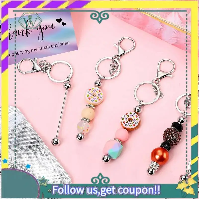 NEW Beadable Pen Beadable Keychain Bars Resealable Pouch Bag And Thank You Cards Set Craft Pen Making Kit Gift Durable