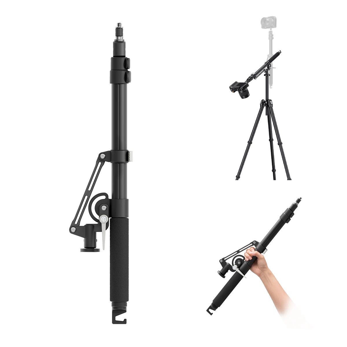 Ulanzi TH09 Ausziehbarer Stativarm Vielseitiger 3-teiliger Aluminiumlegierungs-Ausziehstativarm für Kamera-Softbox Overhead-Aufnahmen