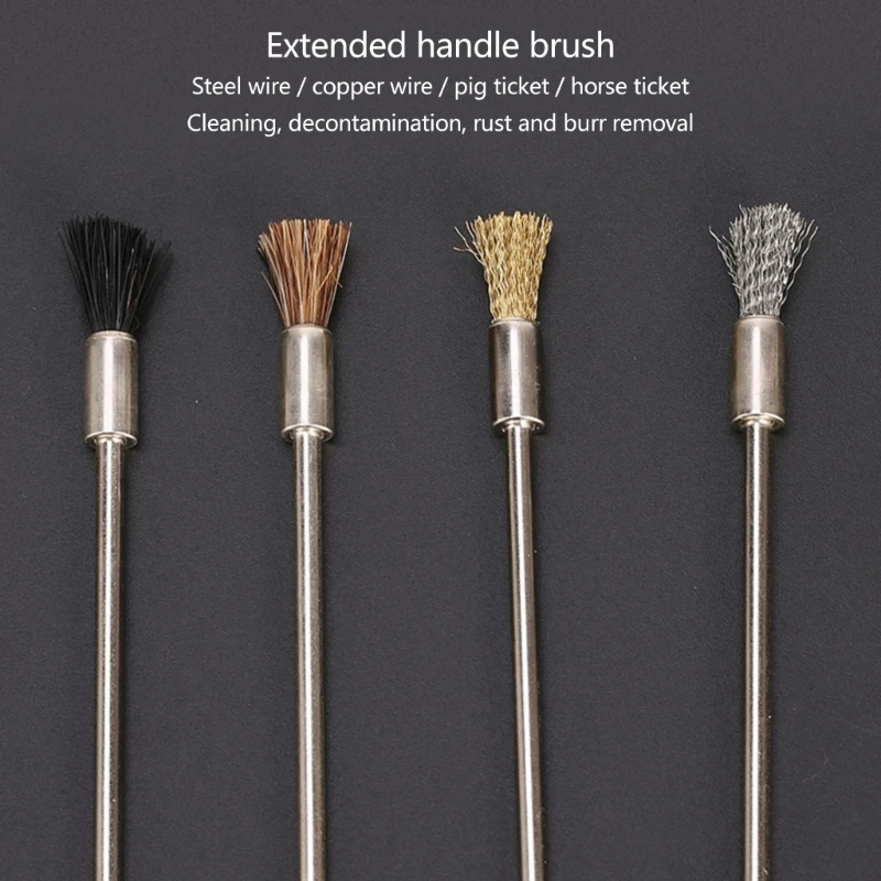4Pcs Steel Wire Wheel Brush Brass Mini Brush Rotary Tool For Drill Polishing Grinding Wheel Home Rust Cleaning Tool Accessory