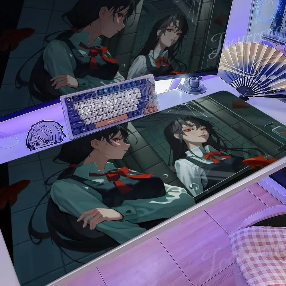 

Chainsaw Man Asa Mikata Mouse Pad Anime 1000x500 Taro Sakamoto Days XXL Large Gaming Non-slip Office Keyboard Mats Desk Mat