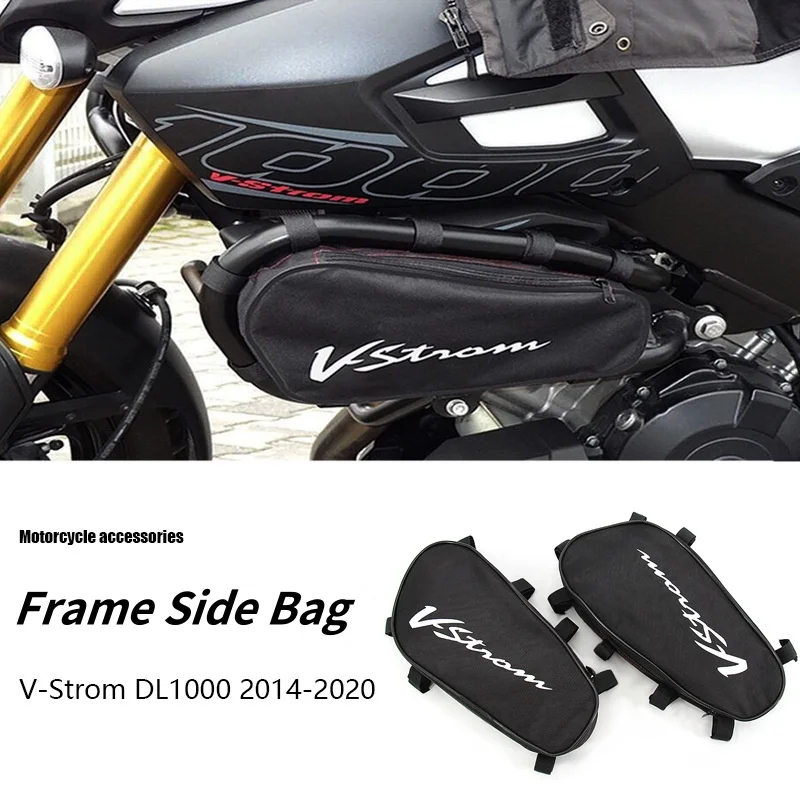

Motorcycle Frame Side Bag Nylon Crash Bar Bags Bumper Storage Pack Repair Tool Saddlebag For SUZUKI V-STROM DL1000 2014-2020