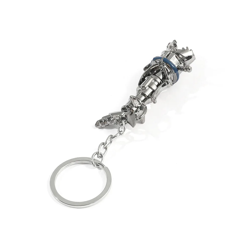 Jinx shark cannon keychain gift lol arcane cannon pendant keychain metal chain league of legends necklace pop rock alloy jewelry