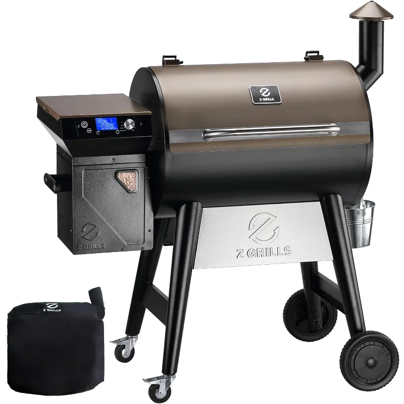 

Z GRILLS Wood Pellet Grill Smoker with PID 2.1 Controller, 704 Cooking Area, Meat Probes, Rain Cover for Outdoor BBQ, 7002C