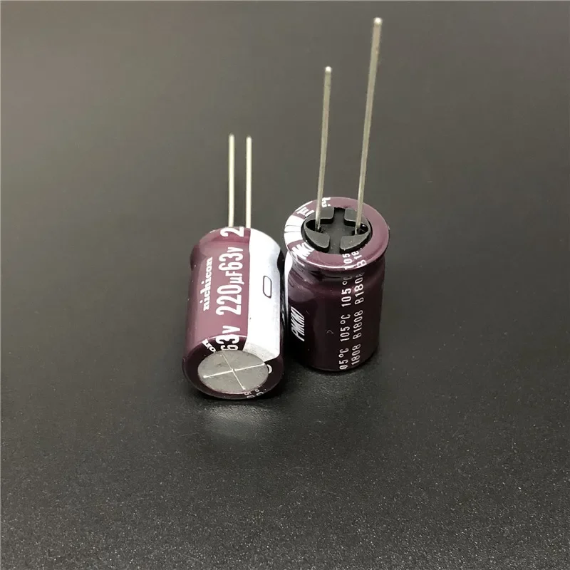 5pcs/50pcs 220uF 63V NICHICON PM Series 12.5x20mm 63V220uF Low Impedance Aluminum Electrolytic capacitor