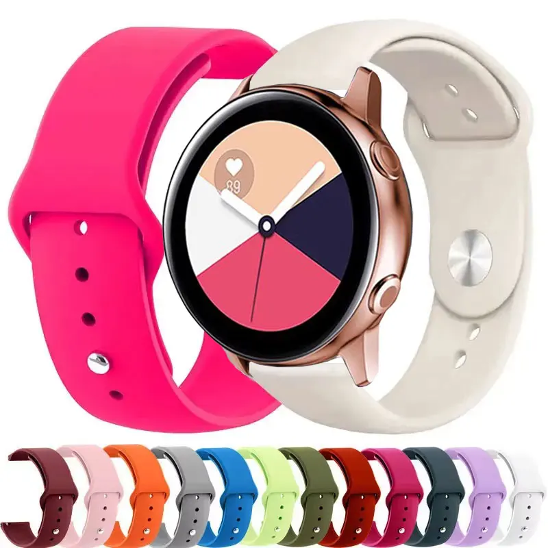 Silikonarmband für Samsung Galaxy Watch 7 6 5 4 Band 40 44 mm Classic/Active/Gear S3 Frontier 20 22 mm Sport für Amazfit GTS 2 3 4