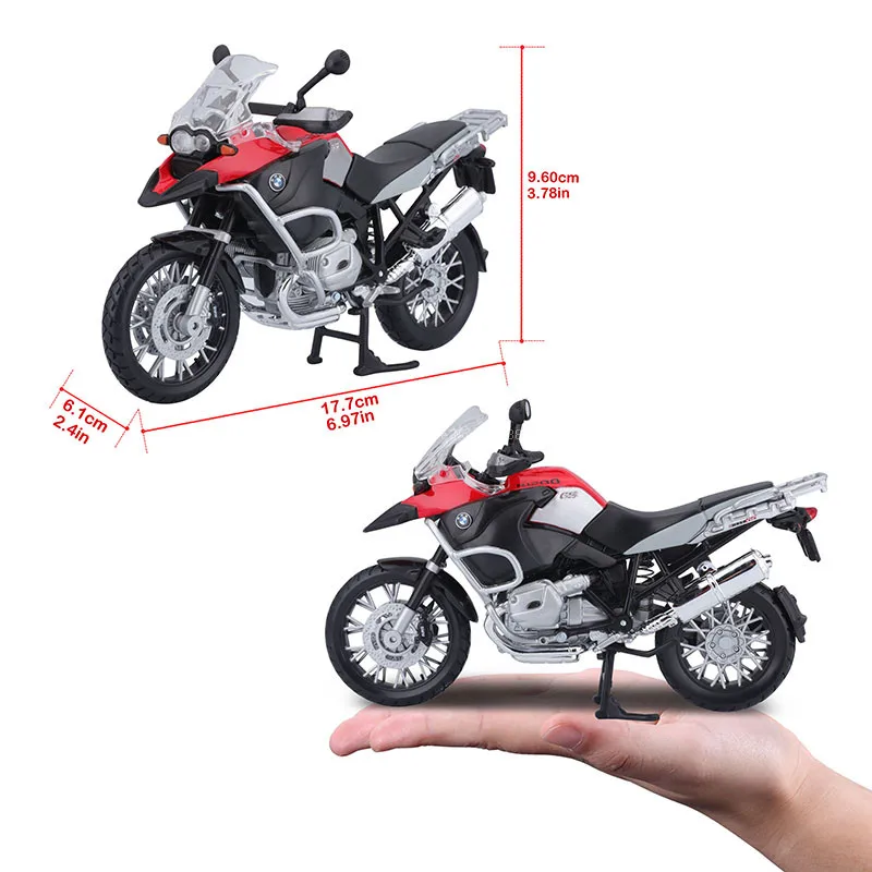 Maisto 1:12 scale BMW R1200 GS motorcycle replicas with authentic details motorcycle Model collection gift toy