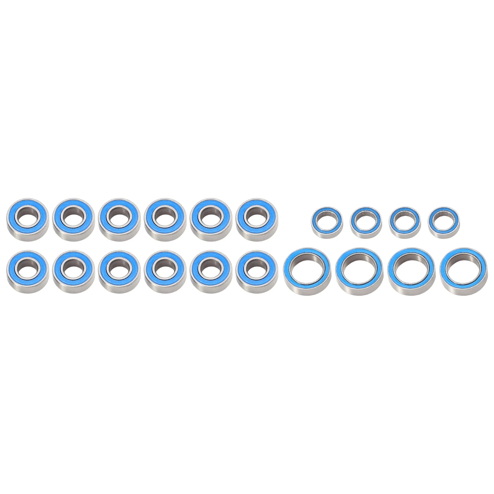 20PCS Rubber Sealed Ball Bearing Kit for Tamiya TT01 TT-01 TT01E TT01D TT02B 1/10 RC Car Upgrades Parts Accessories