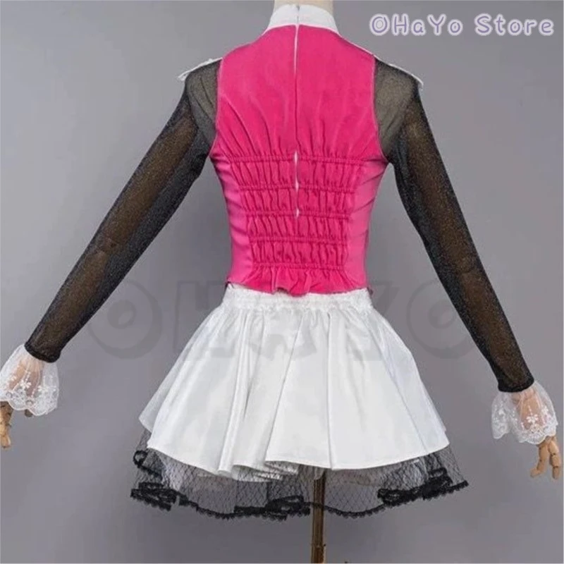 Monster Cos High: Draculaura Cosplay Costume Pink Suit Vampiree Draculaura Wig Anime Female Cosplay Halloween Costumes Shoes