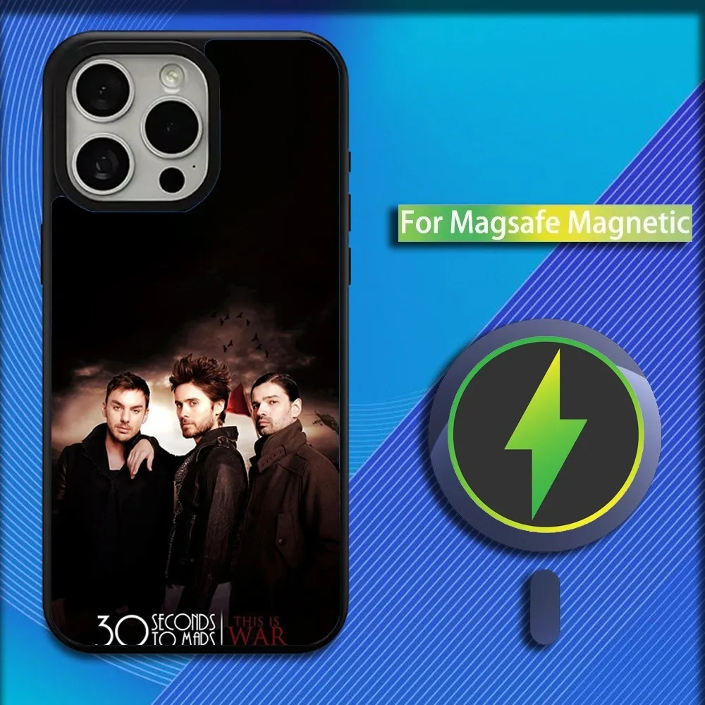 30 T-Thirty SecondS To Mars Phone Case For iPhone 16,15,14,13,12,11,Plus,Pro,Max,Mini Magsafe Magnetic Wireless Charging