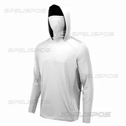 UPF 50 빠른 건조 후드 마스크 상의, 통기성 긴 소매 낚시 셔츠, 맞춤형 자외선 차단, 여름 착용