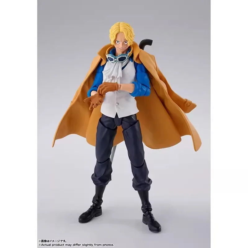 ฟิกเกอร์อนิเมะวันพีซของแท้จาก Bandai รุ่น S.H.Figuarts SABO ของเล่นแอคชั่นฟิกเกอร์สำหรับเด็ก ของขวัญ ของสะสม โมเดลตกแต่ง